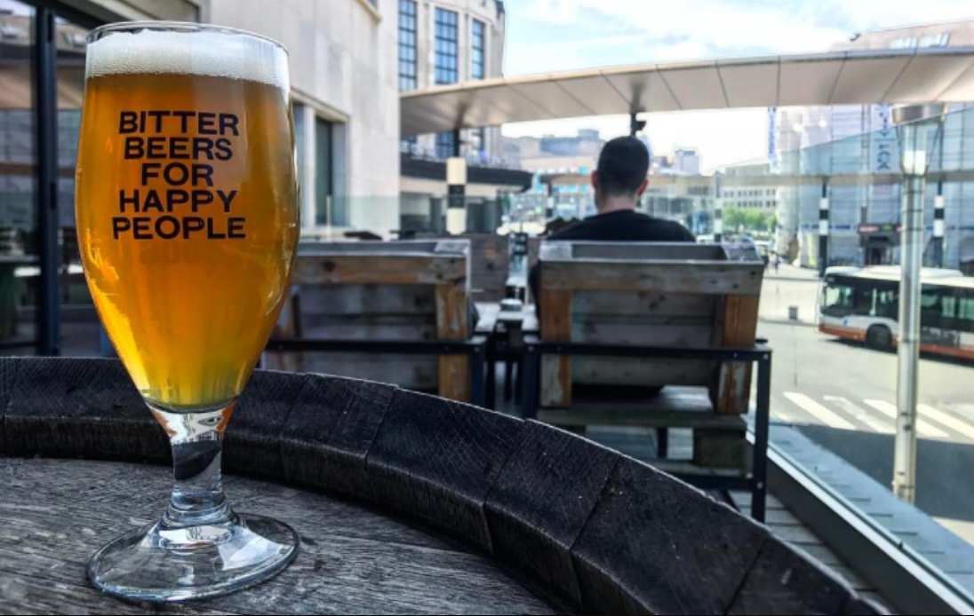 Brussels beer lover James Wilson gets a taste of Brewdog. Woof