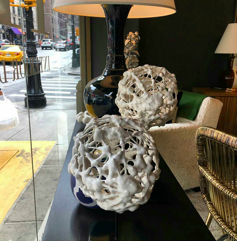 Ostrich eggs by Racso J. at HB Home Design in NYC