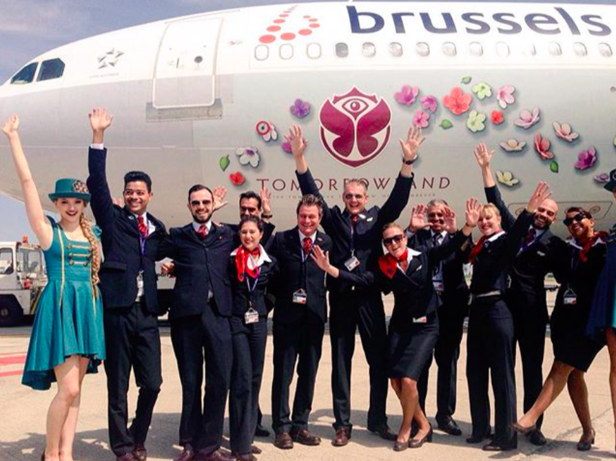 Brussels Airlines happy staff