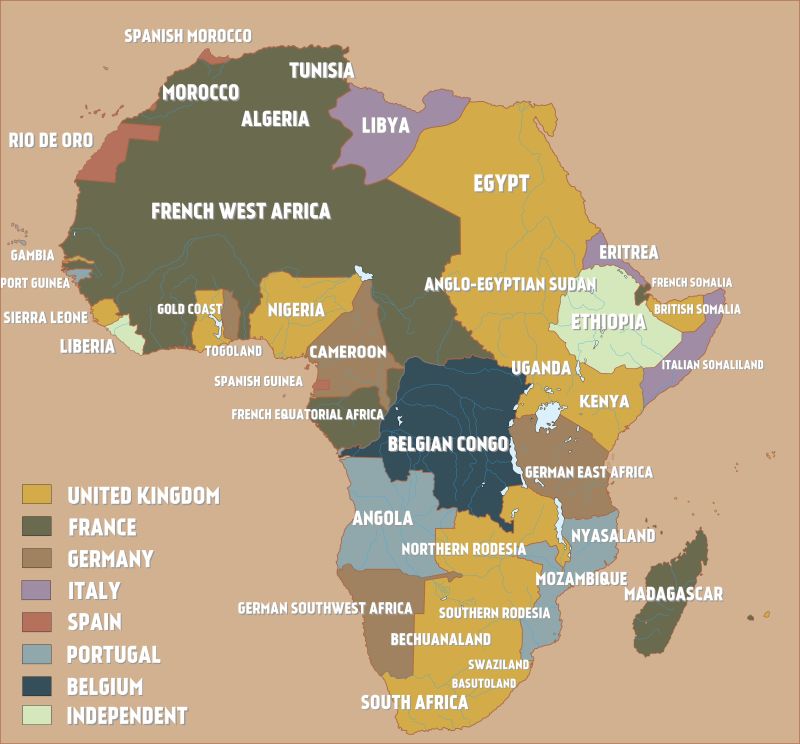 Map Colonial africa